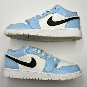 Jordan 1 Low Ice Blue Black (GS) Size 7Y / 8.5W 554723-401